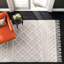 Loria Geometric Handmade Hand Woven Wool Ivory/Charcoal Area Rug-343621758