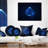 Blue Droplet Design - Abstract Printed Pillow