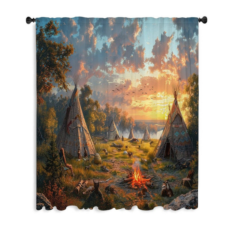 Rideau transparent en polyester Maricica, L 50 po x L 84 po