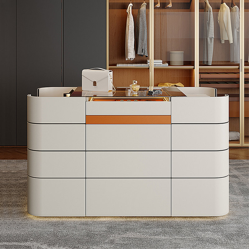 Vitrine de rangement légère pour bijoux, Crème, crème