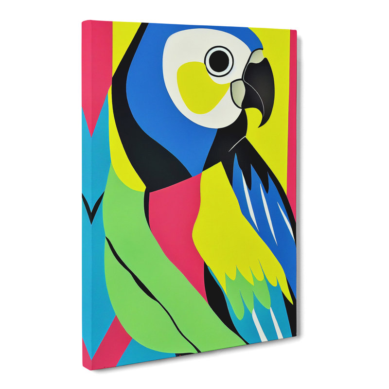 CAN-V0523-1755X Parrot Pop Art - Wrapped Canvas Print, 50cm H x 35cm W