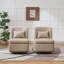 Fauteuil de chambre rembourré pivotant (ensemble de 2)-229625334