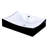 Novatto 15.75'' Glossy Black With White Interior Ceramic Rectangular Bathroom Sink