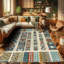 Machine Printed 177cm X 122cm Area Rug