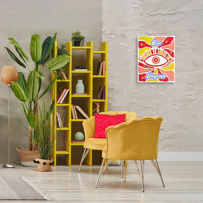 «See Beyond in Warm Tones», art mural sur toile, design par Ziwei Li, H 20 po x l 16 po