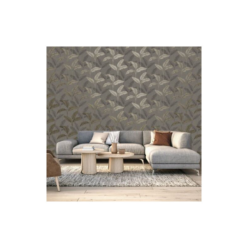 Cardere Greygold geometric Textured Metallic Finish Wallpaper 10m x 53cm Roll, Grey/Gold