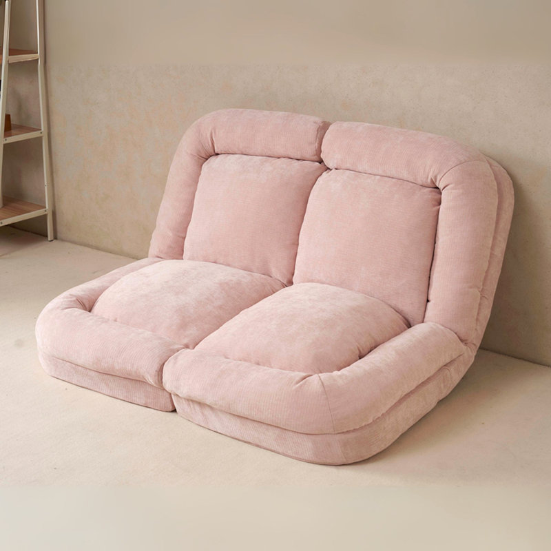 Convertible Fold-Out Double Sofa Bed,Pink