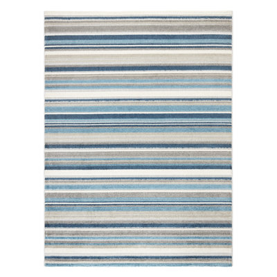 Tapis d'extérieur multicolore à rayures multicolores Town & Country Country Everly Day