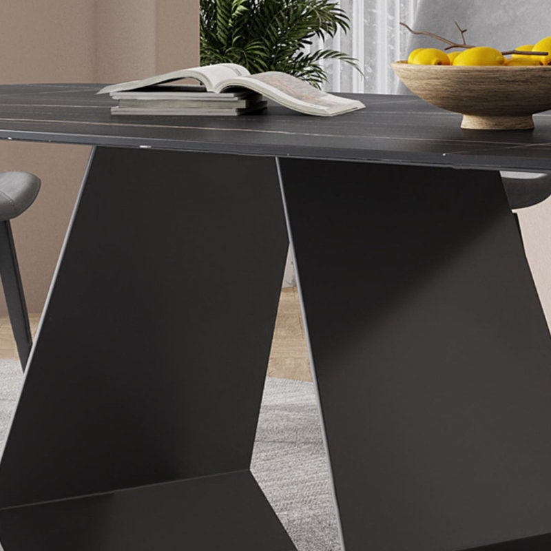Simple rectangular dining table, 29.13"H x 70.87"L x 35.43"W