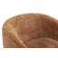 Fauteuil pivotant moderne avec dossier enveloppant incurvé, assise rembourrée moelleuse et piètement métallique dissimulé-2009440708