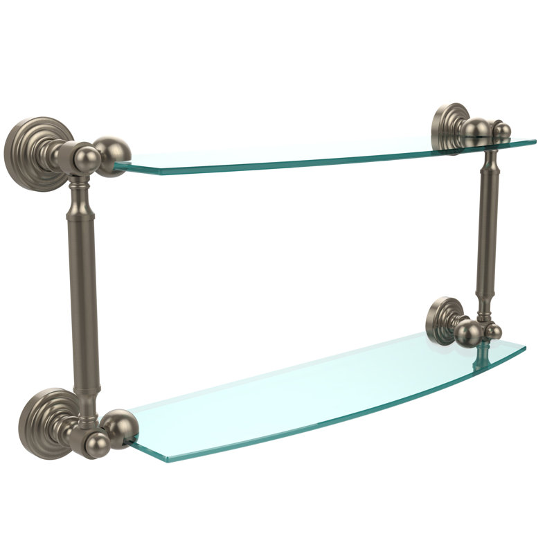 Beresford 2 Piece Tiered Shelf, 22" W x 8.5" H, Matte Gray