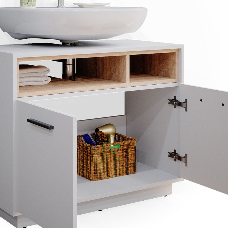 80Cm Free-Standing Single Bathroom Vantity Base Only, White