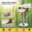 Upholstered Adjustable Height Counter Stool with Solid Wood Frame
