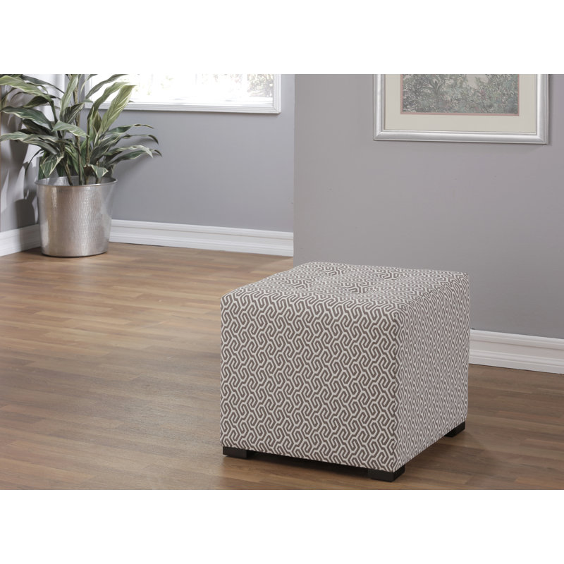Repose-pieds Dalery, Crème / taupe 100% polyester