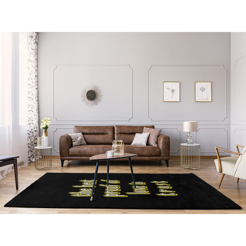 Quotes Chenille Indoor Rug, Rectangle 5' x 7'