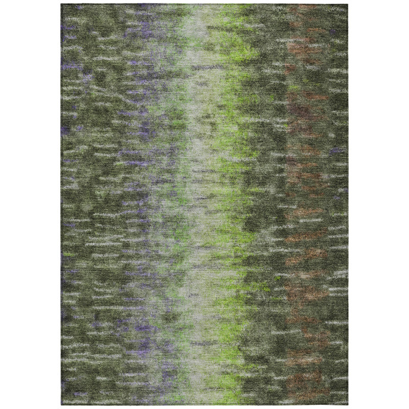 Machine Washable Indoor/Outdoor Bingel ACN2318 Casual Rug, Rectangle 9' x 12'
