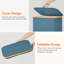 Panier à linge 100l avec couvercle, paniers à linge avec poignées en bambou et sac à linge amovible, grand panier à linge pliable pour chambre à coucher, salle de bain, dortoir, buanderie, bleu foncé