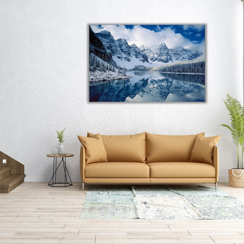 Moraine Lake - reproduction d'art sur toile, H 32 po x l 48 po