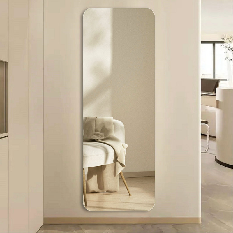 56X15inch Wall-Mounted Round-Angle Dressing Mirror High-Quality 5Mm Silver Mirror  Explosion-Proof Glass