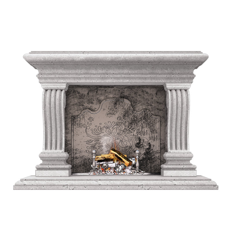 San Lazzaro Fireplace Surround, Old World Gray