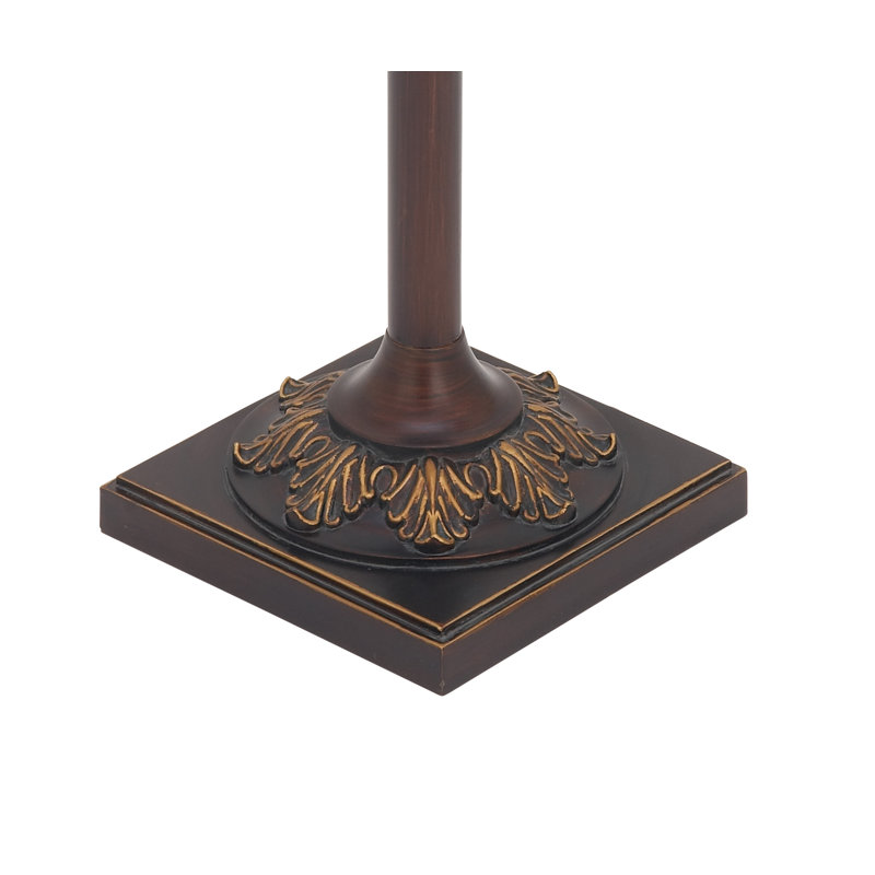 Metal Antique Style Brown Torchiere