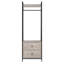 Alva Pair of Double Open Wardrobes with 2 Drawers and 4 Shelves-103260230