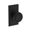 Bremerton Full Dummy Knob with Chamfered 5in Rose in Matte Black-544440151