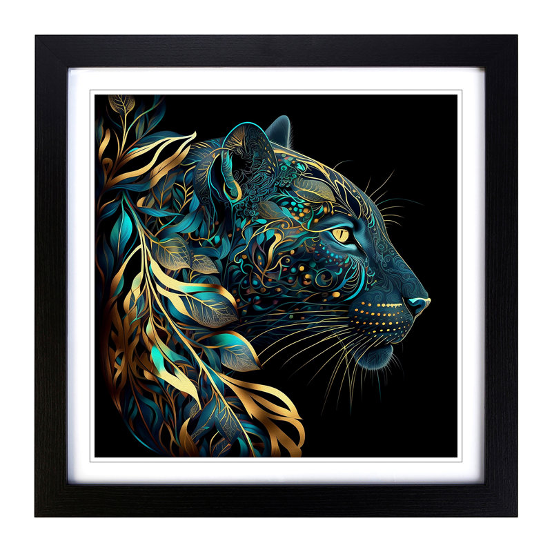 Panther - Framed Print, Black