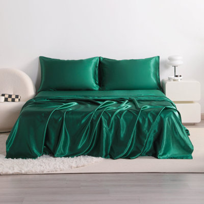 Ensemble de draps en satin 4 pièces Luxury