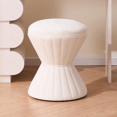 Tufted Upholstered Vanity Stool
