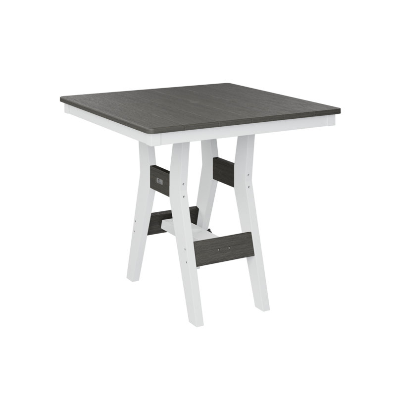 Table de bar berlinoise berlinoise Berlin, Gris côtier, H 38,87 po x l 33 po x P 33 po