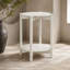 Table d'appoint ronde avec tablette ouverte, idéale pour le salon (1 pièce).-738513692-738513695