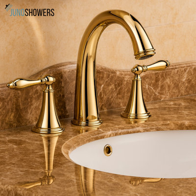 Marseille Elegant Dual Handle Gold Basin Faucet for Luxurious Bathroom Designs