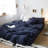 Solid Color Comforter Dark Color 3 PCs Bedding Set Deep Color Bed Comforter Set-115922241-115667180