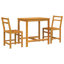 Anzley 2 - Person Wood Patio Dining Set with Rectangular Table