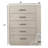 Transitional Style Chest 1Pc Metal Side Glides English Dovetail Drawers Light Gray Finish Bedroom Furniture