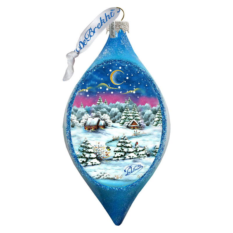 Holiday 3.5'' Handmade Glass Photo Ornament