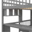 Lit superposé double au-dessus de simple avec bureau, tiroirs et tablettes-1802600469