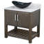 Meuble-lavabo 36 po avec comptoir en marbre de Carrare et lavabo, quincaillerie-106633439