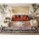 Bentancourt Medallion Black/Terracotta Area Rug