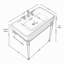 Solid Surface Console Vanity with Integrated Sink and 3 Pre-Drilled Faucet Holes, Freestanding Stainless Steel Legs and Towel Bar