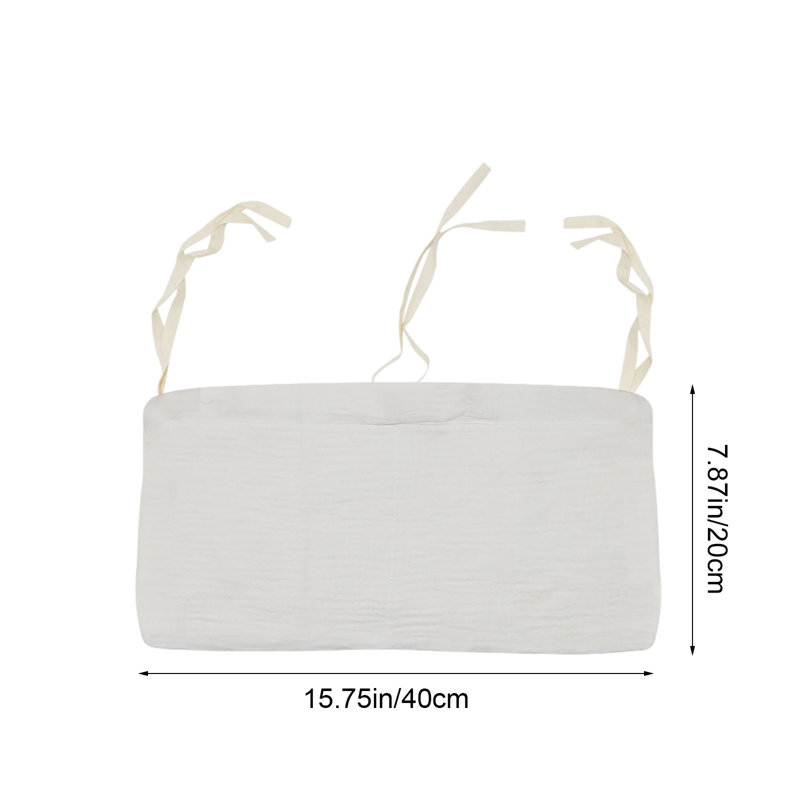 Sac de rangement en tissu double couche, Blanc