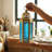 Gold Moroccan Candle Lantern Decorative Candle Holder Lamp for Table or Hanging, Ramadan Decorations, Weddings, Indoor Home Decor, Outdoor Patio or Porch (Set of 2)-452001048-452001047