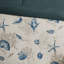 Ensemble d'édredon en satin de coton 7 pièces bleu