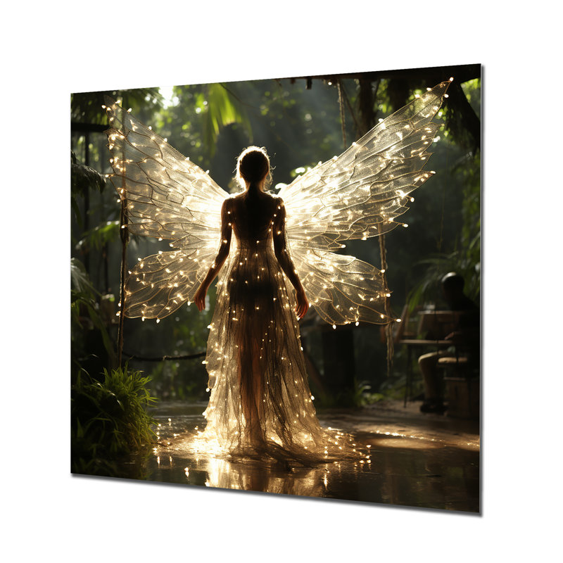Glorious Angel Forest Dawn - pépinière d'animaux, décoration murale, H 36 po x l 36 po x P 1,5 po, Métal métal