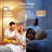 68" Arched/arc Rattan Floor Lamp With Bulb And Remote Control-774290052