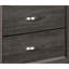 Mobilier de chambre à coucher à tiroirs en queue d'aronde de style contemporain avec finition grise et 1 pièce
