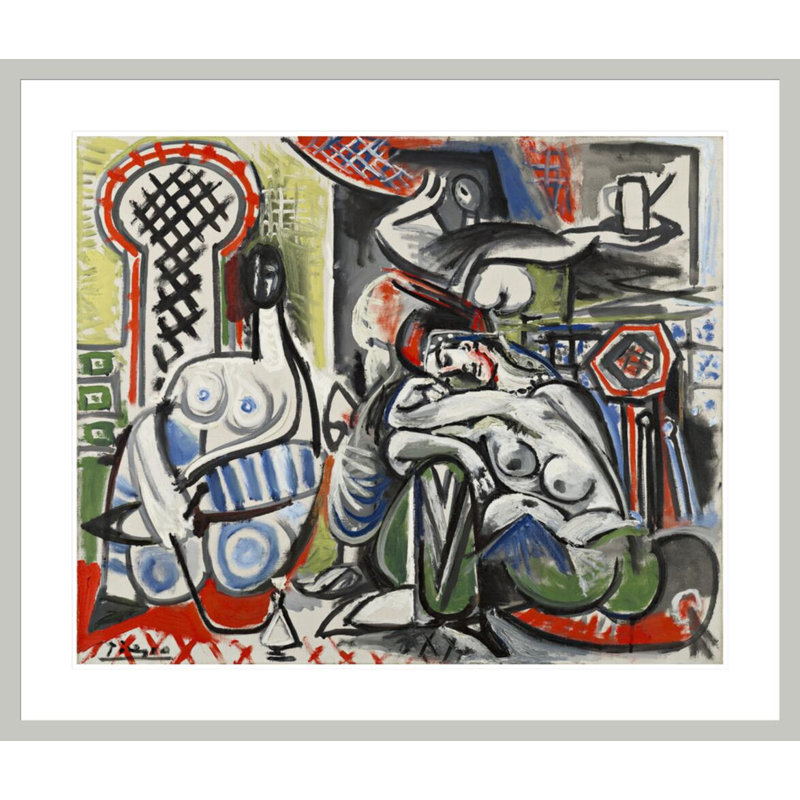 Les femmes d'Alger (d'après Delacroix) par Pablo Picasso, impression giclée encadrée, 33.5" H x 39.3" W