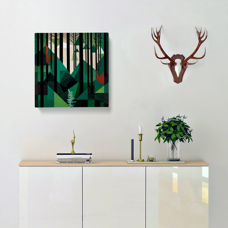 Forest Suprematism - No Frame Print, 35cm H x 35cm W x 3cm D