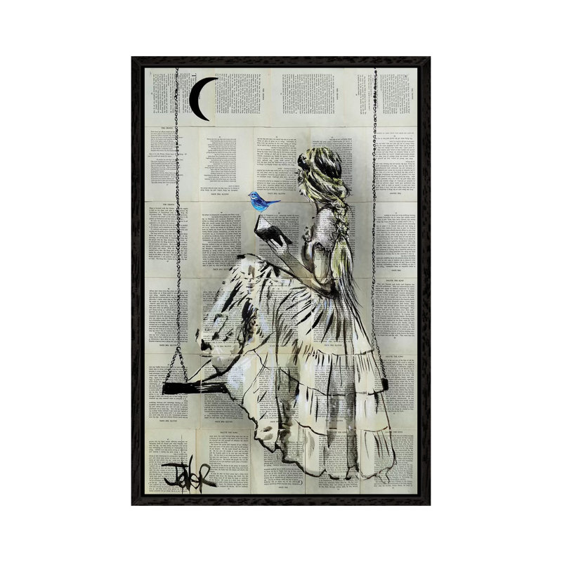 Flowing Hope by Loui Jover - Print on Canvas, 101.6 cm H x 66.04 cm W, Black Framed